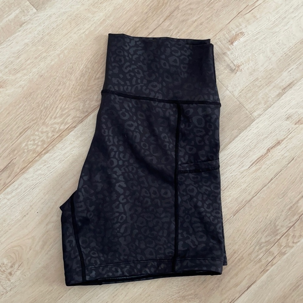 CVG 5” black leopard shorts